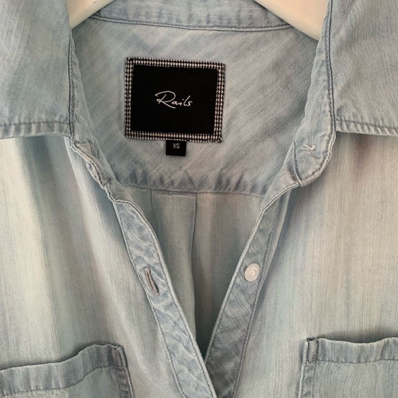 Rails denim cropped button down - Picture 2 of 4